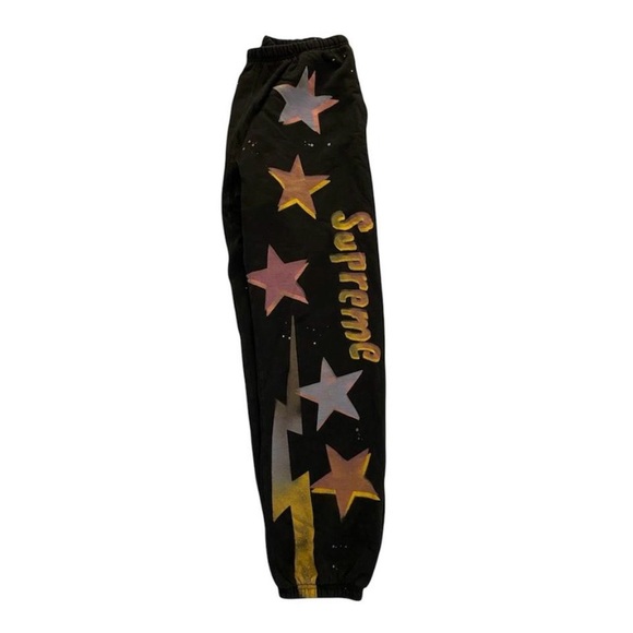 Supreme Gonz Stars Black Sweatpants with Star Design - Picture 1 of 6